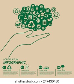 Ecology concept. save world vector illustration.