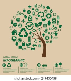 Ecology concept. save world vector illustration.