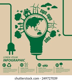 Ecology concept. save world vector illustration.