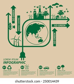 Ecology concept. save world vector illustration.