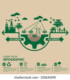 Ecology concept. save world vector illustration.