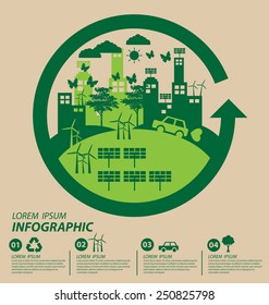 Ecology concept. save world vector illustration.