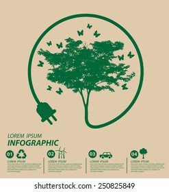 Ecology concept. save world vector illustration.