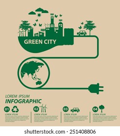 Ecology concept. save world vector illustration. 