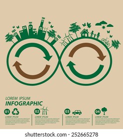 Ecology concept. save world vector illustration.