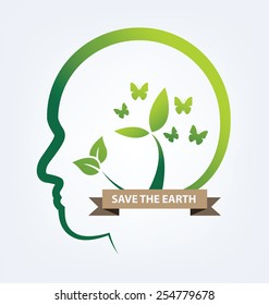 Ecology concept. save world vector illustration.