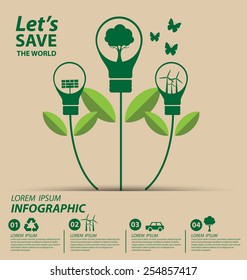 Ecology concept. save world vector illustration.