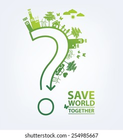 Ecology concept. save world vector illustration.