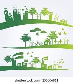 Ecology concept. save world vector illustration.