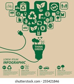 Ecology concept. save world vector illustration.