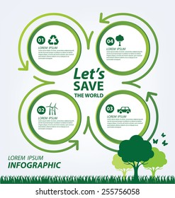 Ecology concept. save world vector illustration.