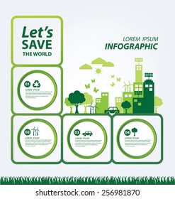 Ecology concept. save world vector illustration.