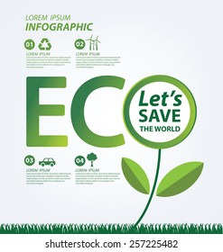 Ecology concept. save world vector illustration.
