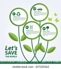 Ecology concept. save world vector illustration.