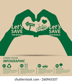 Ecology concept. save world vector illustration.