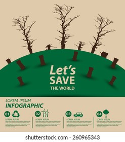 Ecology concept. save world vector illustration.