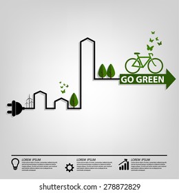 Ecology concept. save world vector illustration.