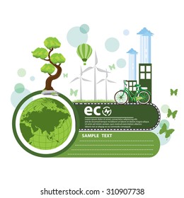 Ecology concept. save world vector illustration.