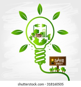 Ecology concept. save world vector illustration