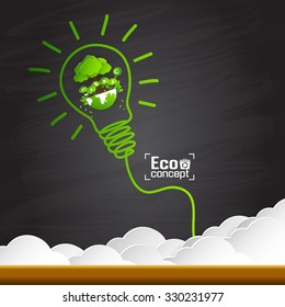 Ecology concept. save world vector illustration