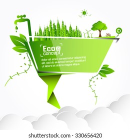 Ecology concept. save world vector illustration