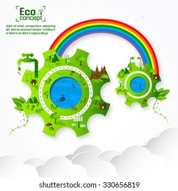 Ecology concept. save world vector illustration