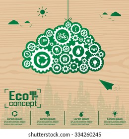 Ecology concept. save world vector illustration