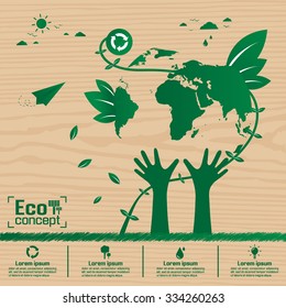 Ecology concept. save world vector illustration