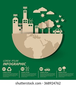 Ecology concept. save world vector illustration.