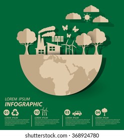 Ecology concept. save world vector illustration.