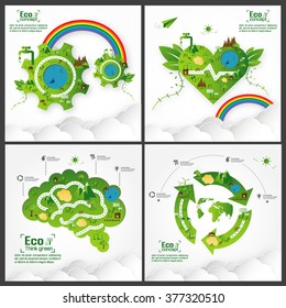 Ecology concept. save world vector illustration