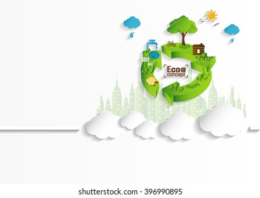 Ecology concept. save world vector illustration