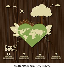 Ecology concept. save world vector illustration