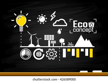 Ecology concept. save world vector illustration