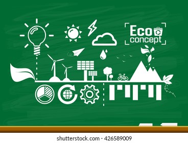 Ecology concept. save world vector illustration