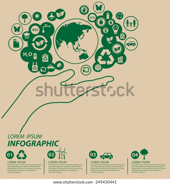 Ecology concept.\
save world vector\
illustration.