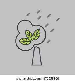 Ecology concept. Tree icon. Nature vector