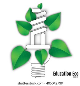 Ecology Concept Vector. Education Eco Vector Art, Stock Vector