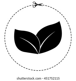 ecology concept vector icon with leaves