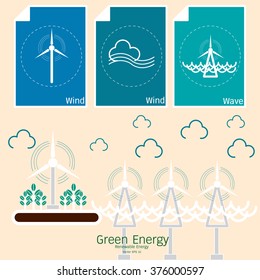 Ecology Concept Vector Icons Set for Environment, Renewable energy in the illustrated. Vector green energy. Connect to renewable energy, ecology background, eco energy concept with set of energy icon.