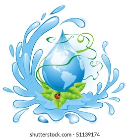 Ecology concept. Vector illustration.