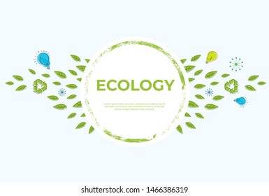 Ecology concept vector illustration. Vector background.