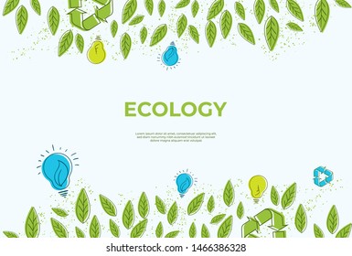 Ecology concept vector illustration. Vector background.