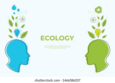 Ecology concept vector illustration. Vector background.