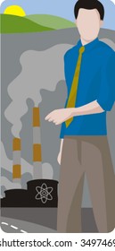 Ecology concept vector illustration series. Pollution. Check my portfolio for much more of this series as well as thousands of other great vector items.
