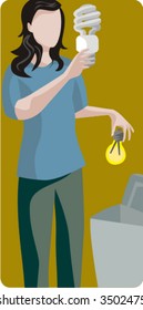 Serie de ilustraciones vectoriales de concepto de ecología.