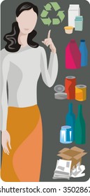 Ecology concept vector illustration series. Waste recycling.