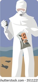 Ecology concept vector illustration series. Biohazard. .