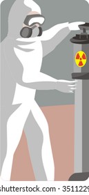 Serie de ilustraciones vectoriales de concepto de ecología. Radiación.