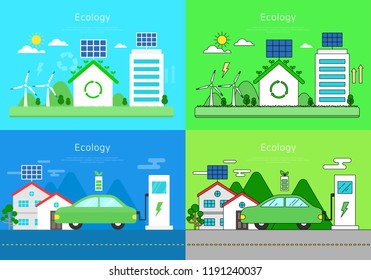 Ecology concept vector illustrations.